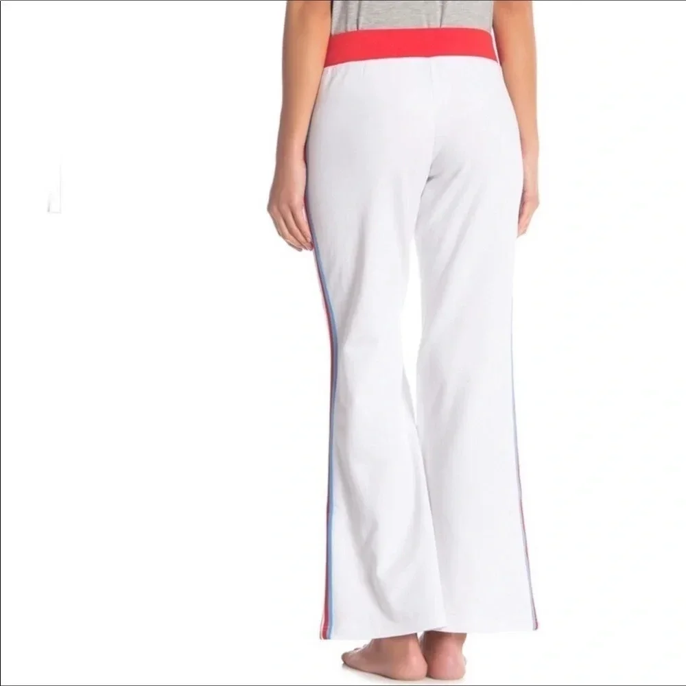 Free Press Flared White Stripe Pants Red Retro NWT